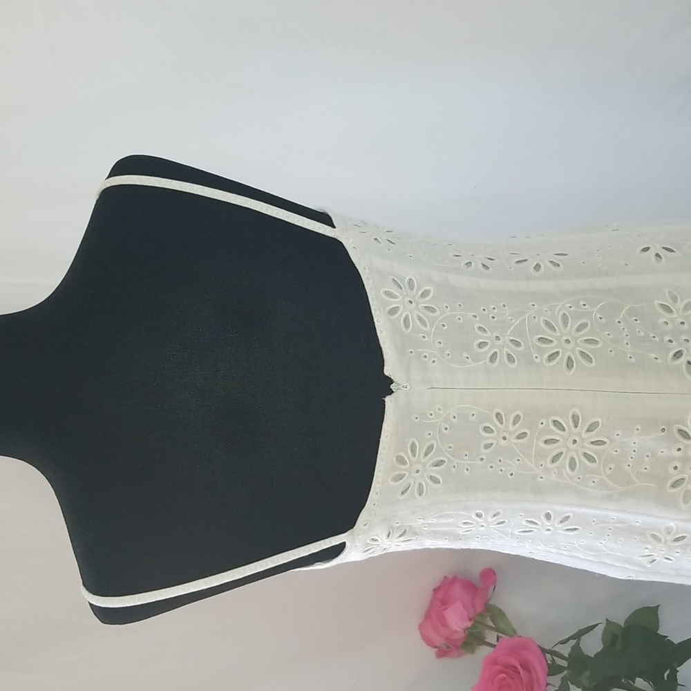 Polo Ralph Lauren Eyelet Fit- Flare Dress View 3